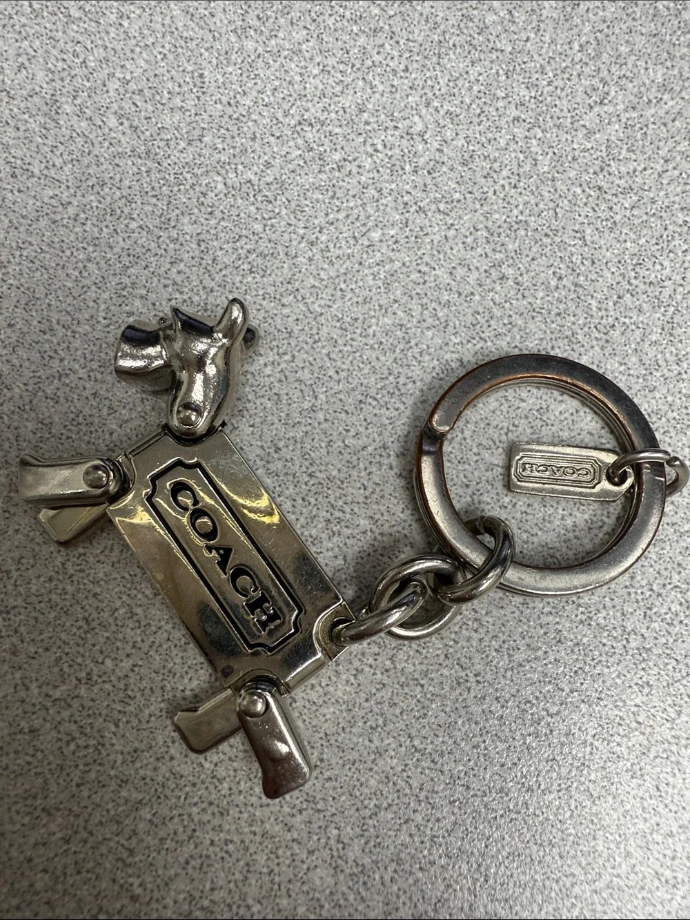 Vintage COACH Silver Scottie Dog Keychain